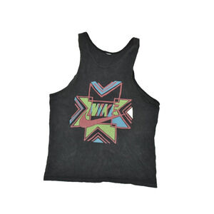 VTG Nike Air Tank Top Men's L Black Pink Neon Blue Green 90s Shirt Single Stich